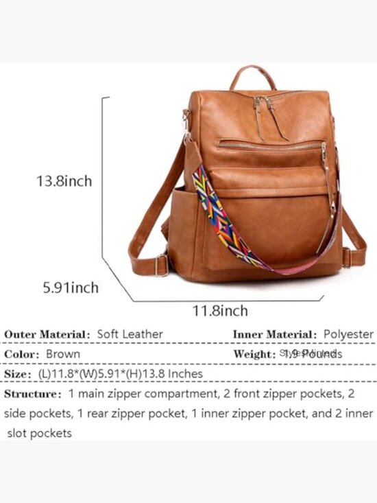 Fashion Leather Backpack Purse Ladies Shoulder Bag Satchel Handbags main image 6